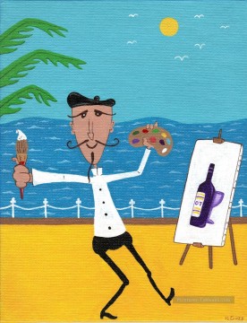 Plage œuvres - Peintre français sur la plage